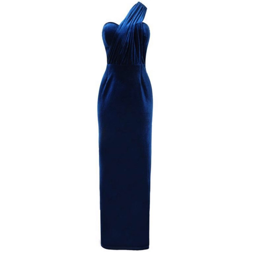 Blue Velvet Maxi Dress